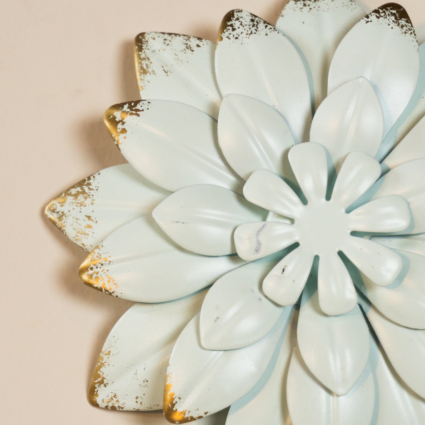 APLIQUE DECORATIVO FLOR PARA PARED COLOR AQUA