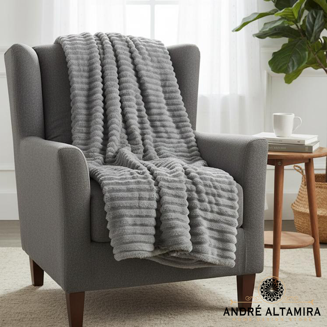 MANTA DECORATIVA GRIS