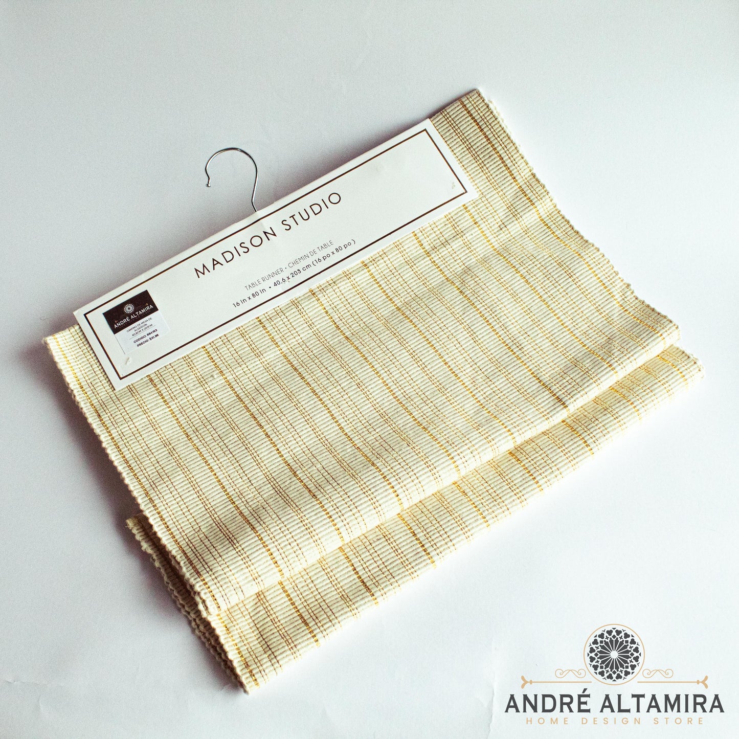 CAMINO DE MESA DE ALGODON, 40,6CM X 203CM