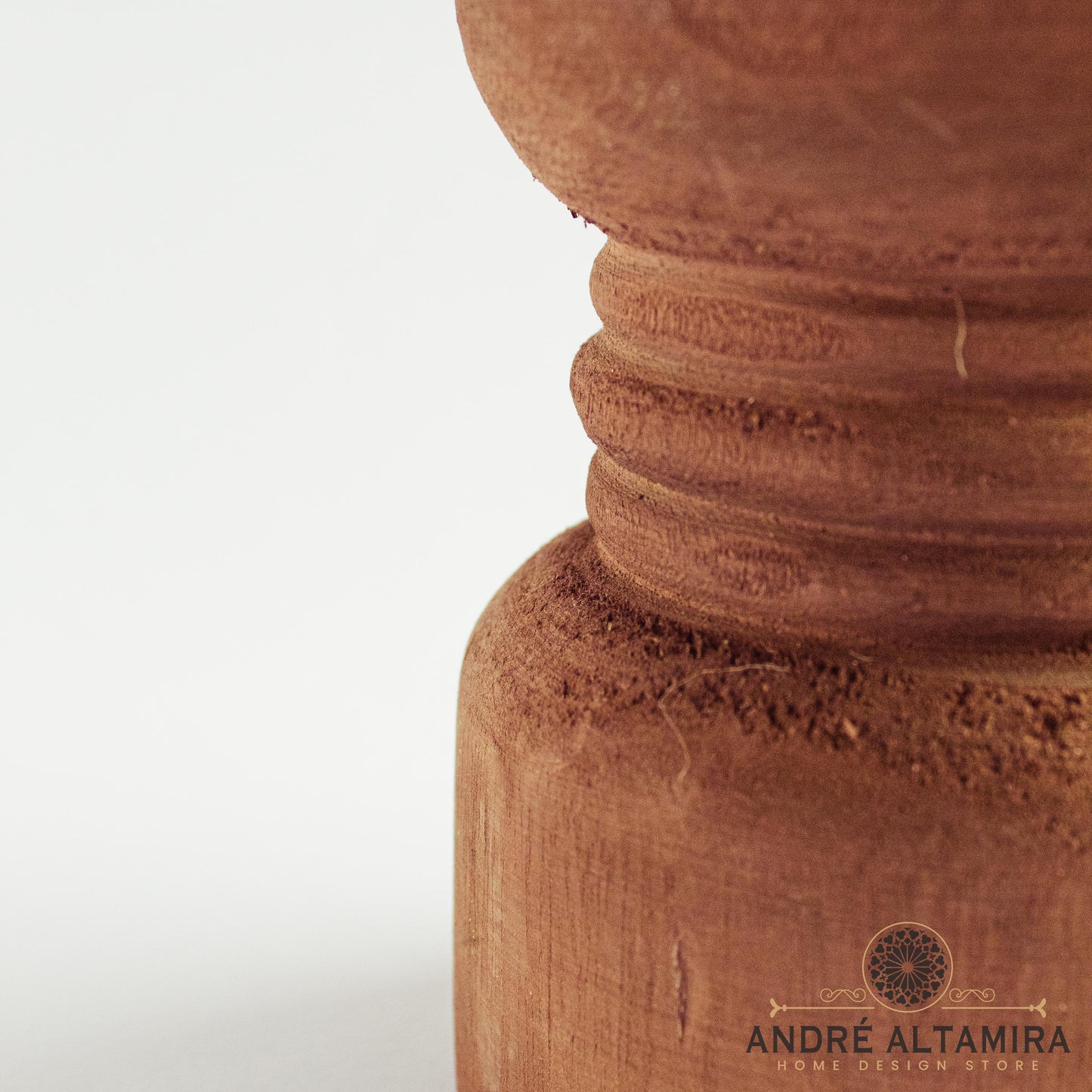 PORTAVELAS DE MADERA CAFE