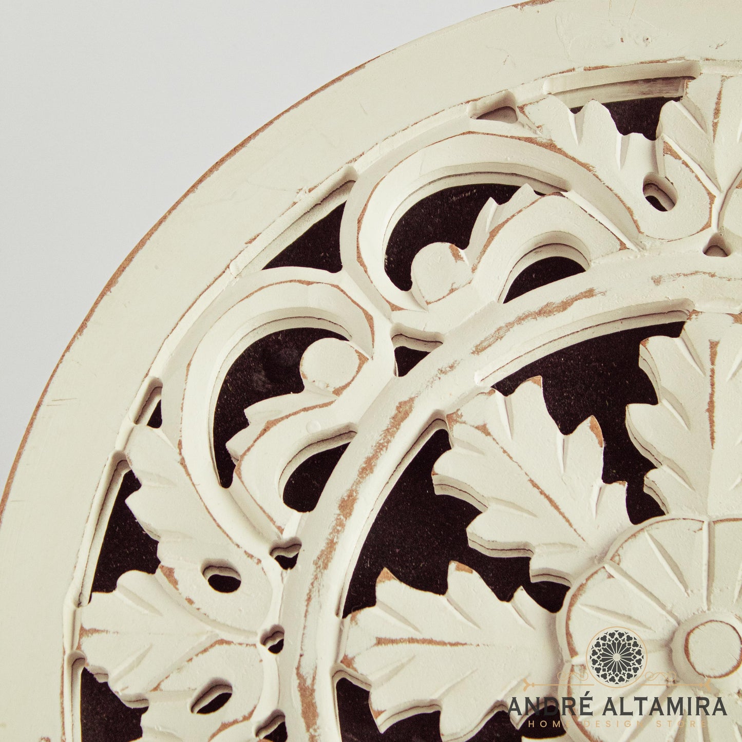 CUADRO DE PARED CON ESPEJO BLANCO