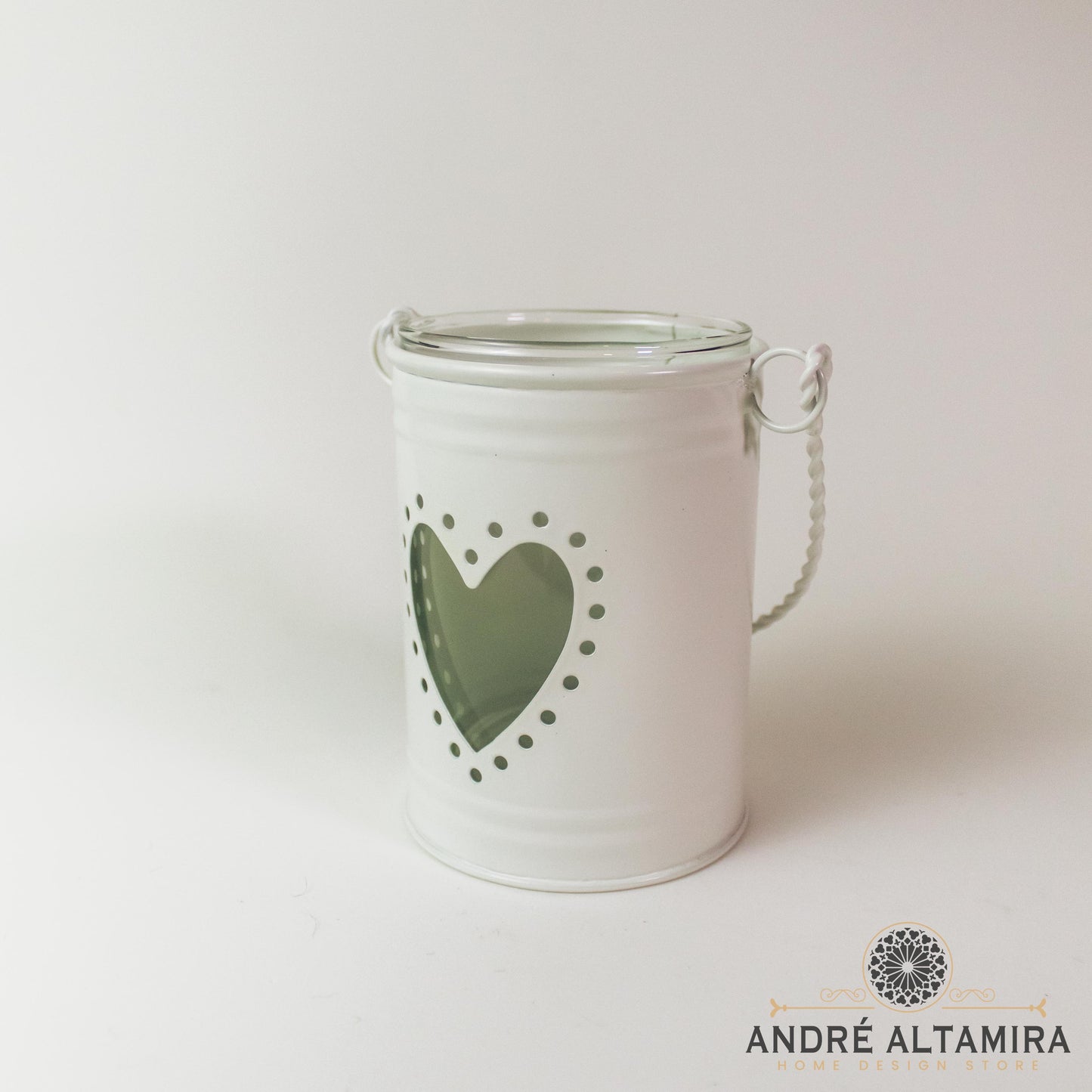 VELERO COLGANTE CORAZÓN BLANCO 10,5CM