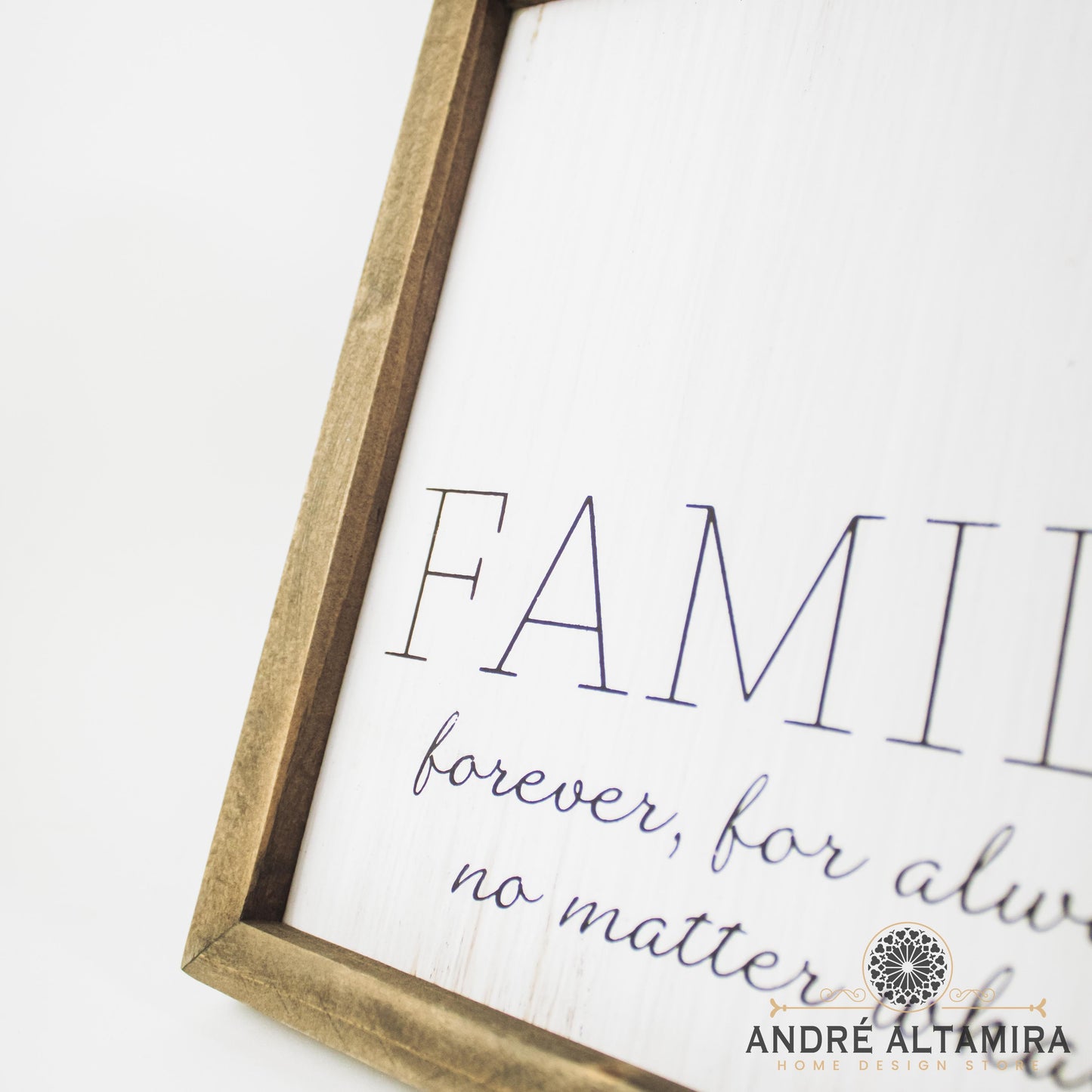 CUADRO DE MADERA FAMILY 20CM X 20CM