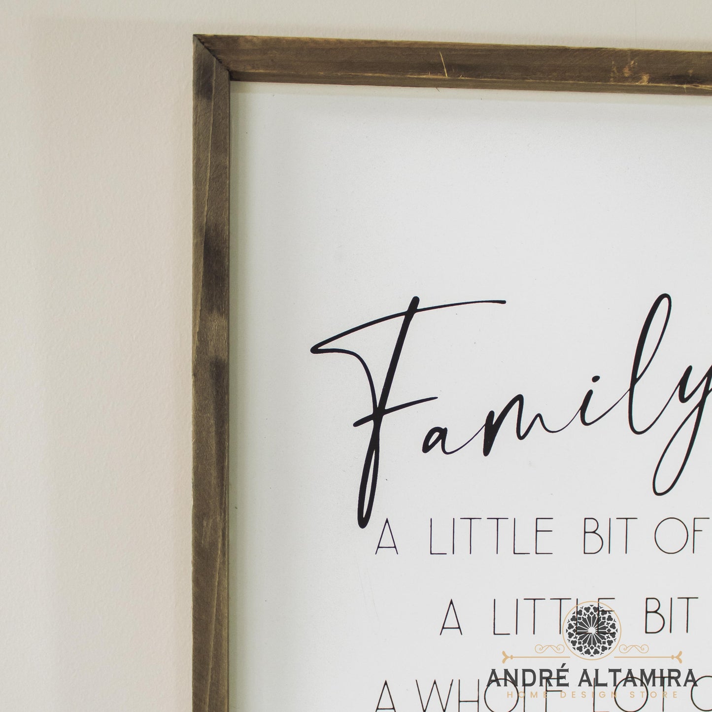 CUADRO DECORATIVO DE MADERA FAMILY 40CM X 48CM