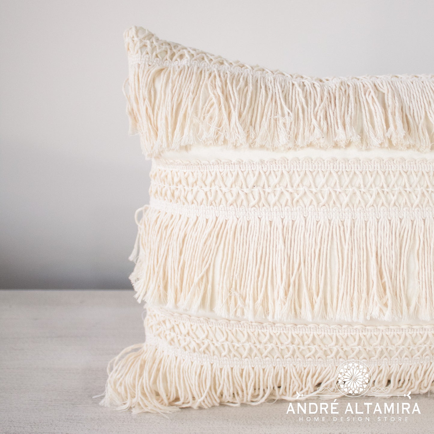 COJÍN DECORATIVO BOHO TEJIDO RECTANGULAR