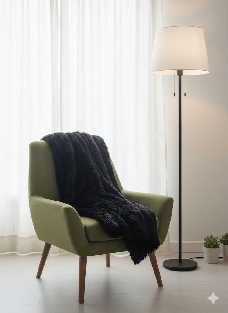 THROW NEGRO 127CM X 152,4CM