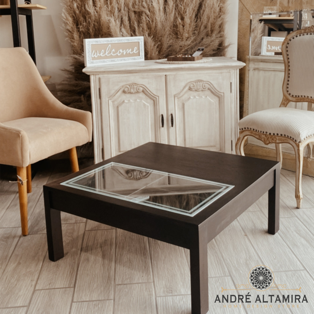 MESA DE MADERA COLOR WENGUE