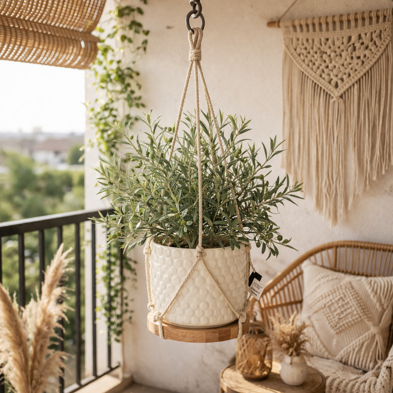 MACETA BLANCA RELIEVE