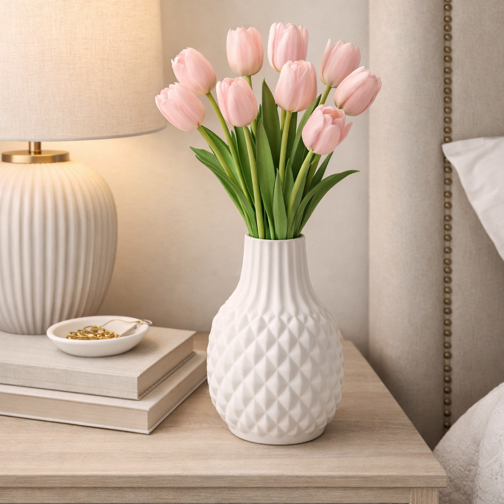 JARRON BLANCO DE CERAMICA