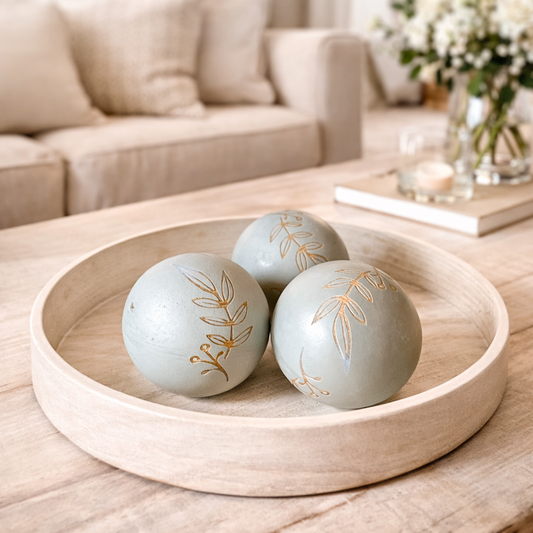 ESFERAS DECORATIVAS DE MADERA