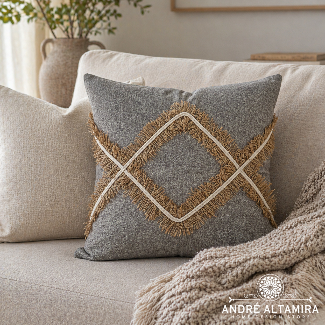 COJIN DECORATIVO ZIGZAG YUTE