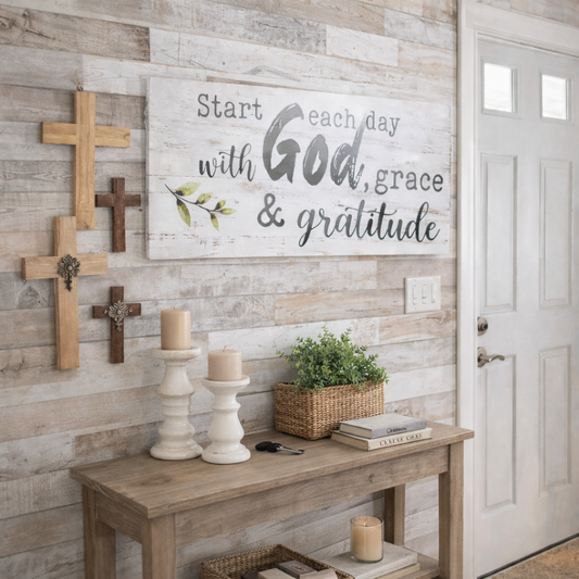 CUADRO DECORATIVO DE 25CM X 50CM GOD, GRACE