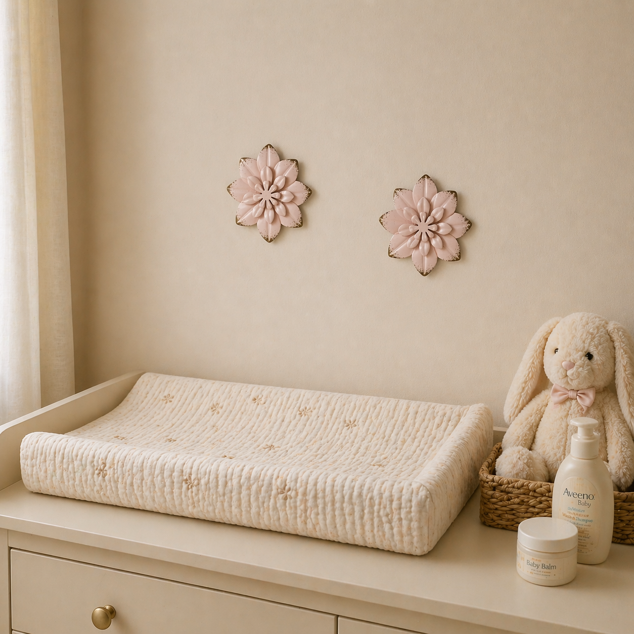 APLIQUE DECORATIVO FLOR PARA PARES COLOR ROSA