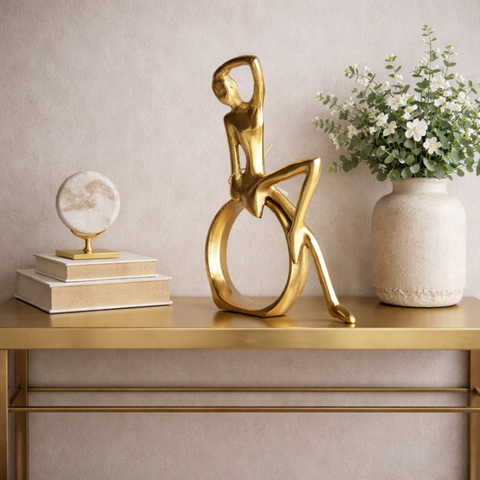 ADORNO DECORATIVO MUJER DORADO