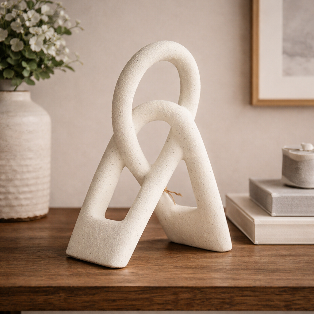 ADORNO DECORATIVO BLANCO DE FORMAS