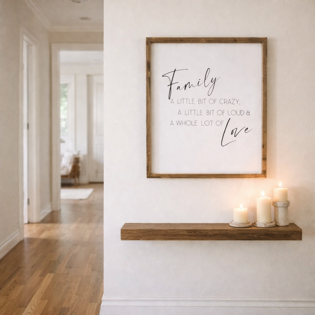 CUADRO DECORATIVO DE MADERA FAMILY