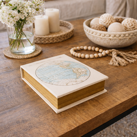 CAJA TIPO LIBRO MAPA MUNDI