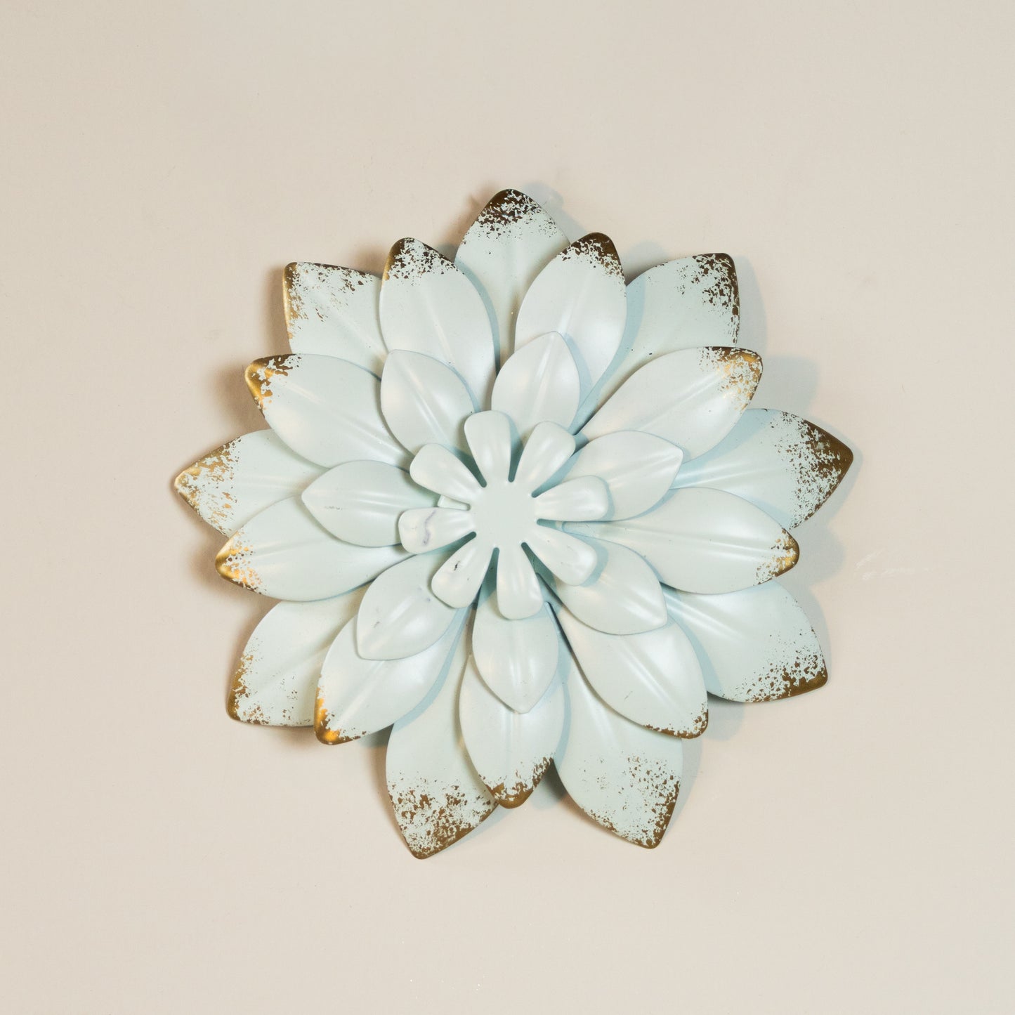 APLIQUE DECORATIVO FLOR  PARA PARED COLOR AQUA
