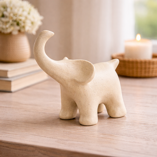 ADORNO DECORATIVO ELEFANTE COLOR NUDE