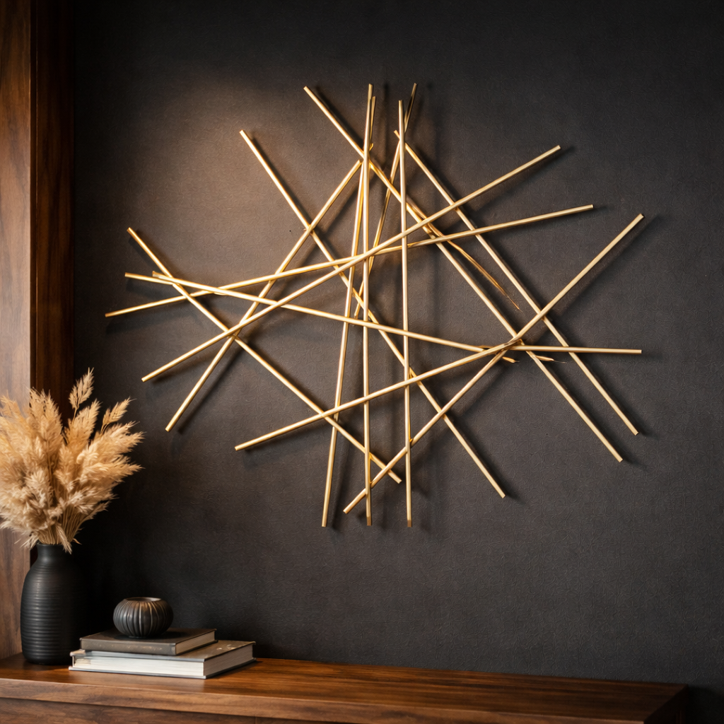 CUADRO DECORATIVO DE PARED DORADO
