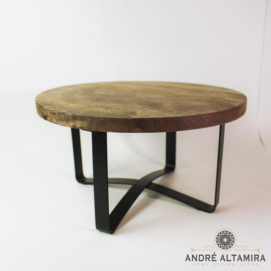 BASE PARA PLANTA MADERA/METAL 28CM X 15CM