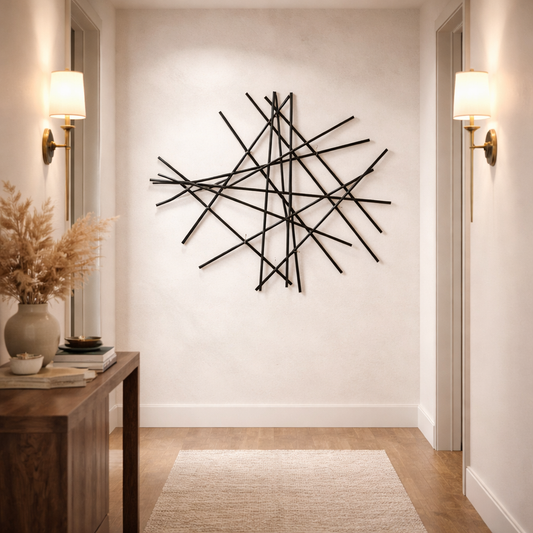 ADORNO DECORATIVO DE PARED NEGRO