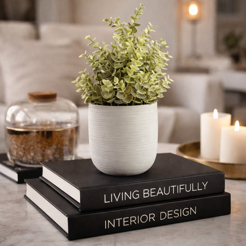 PLANTA DECORATIVA CON BASE GRIS