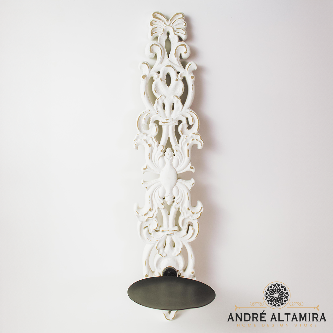 CANDELABRO DE PARED MADERA/METAL