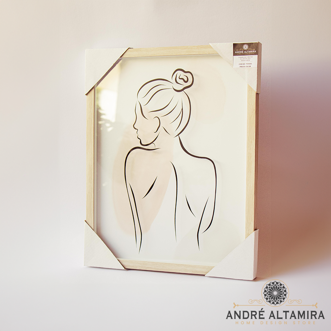 CUADRO DECORATIVO SILUETA MUJER 1