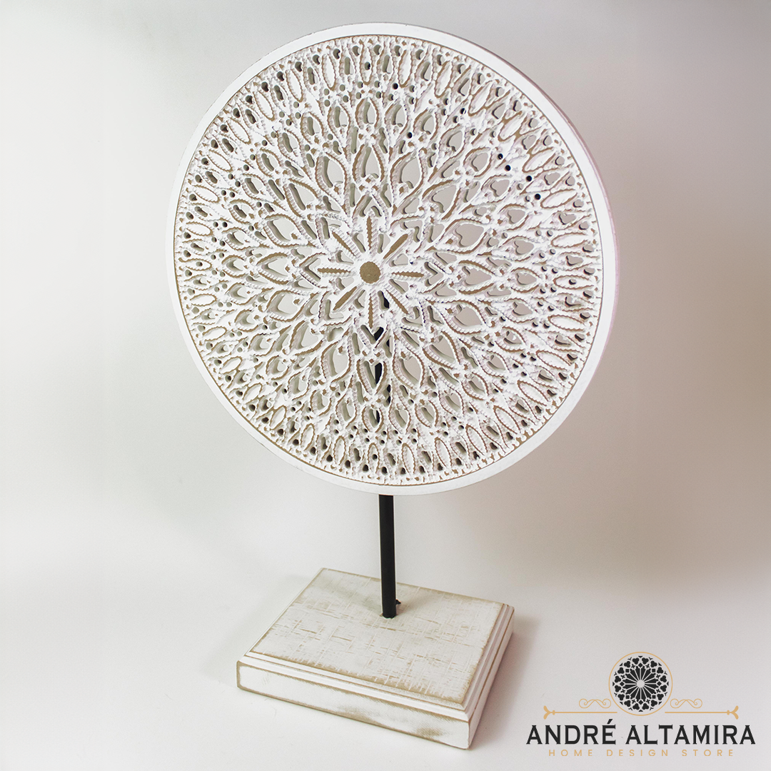 ADORNO MANDALA CON BASE 43CM ALTO