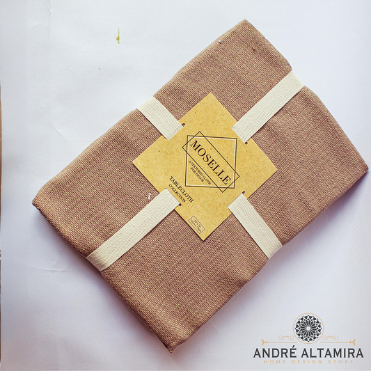 COBERTOR DE MESA BEIGE, DE 132CM X 178CM